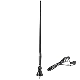 tomzz Audio 1000-001 Hochflexible Universal Gummi Antenne AM/FM UKW ca. 1,3m Kabel DIN Stecker Auto...