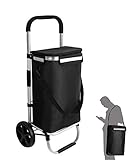 Ribelli Einkaufstrolley mit Kühlfach, Einkaufswagen Klappbar bis 45 kg, Hochwertiger Aluminium...