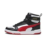 PUMA Rbd Game Jr Sneaker, White for All Time Red Black Gold, 38 EU