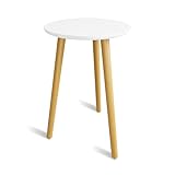 Bamworld Blumenständer Hoch – Moderner Beistelltisch & Pflanzenständer aus Holz, Rundes Design...