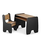 defiPad Stylisch und Stabile Kindertisch mit 2 Stühlen | Schreibtisch Kinder mit stauraum und...