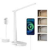Honeywell Schreibtischlampe mit USB-Ladeanschluss – Sunturalux™ H2 dimmbare, augenschonende LED...