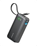 Anker Nano Powerbank,10.000mAh Powerbank mit eingebautem USB-C Kabel, PD 30W Höchstleistung mit 1x...