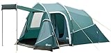 PORTAL Zelt 3 Perosonen Camping Zelt Wasserdicht 3000mm mit Vorzelt Fenster 3 Mann Tunnelzelt...
