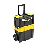 STANLEY Essential Rollende Werkstatt (3-in-1 stapelbare Boxen, leerer Werkzeugkasten, belastbar bis...