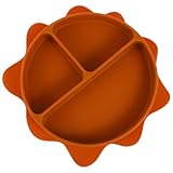 WATIIFUFU Silikon Teller Sonnenform Geteilter Beikost Teller Rutschfest frei Geschirr für...