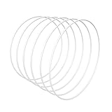 Worown 6 Stück Metallringe zum Basteln, 30cm Weiße Metallring, Deko Ringe zum...