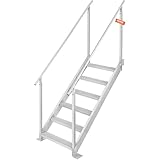 VEVOR 6-stufige Badeleiter mit Zwei Handläufen Bootsleiter 800x1850x2092mm Poolleiter aus...