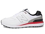 New Balance Herren 574 Greens V2 Golfschuh, Weiß/Schwarz, 43 EU