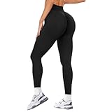 HIPOWER Scrunch Butt Leggings Damen High Waist Sport Leggins Booty Push Up Hose Elastische...