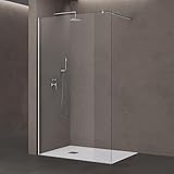 doporro Luxus Duschwand für Dusche Duschabtrennung 140x200cm Walk-In Dusche 8mm ESG-Sicherheitsglas...