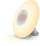 Philips Wake-Up Light – Sonnenaufgangssimulation, 2 x natürliche Klänge, UKW-Radio, Leseleuchte,...