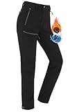 Vzteek Damen-Wanderhose-Thermohose-Skihose-Schneehose-Softshellhose-Wasserdicht Winter Warm...