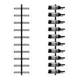 Yaheetech Weinregal Flaschenhalter Flaschenregal Aufbewahrungsregal für die Wand aus Metall 10...