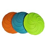 DOGCOME Hunde-Frisbee aus weichem Gummi, mit Wirbelwind-Muster, für kleine bis große Hunde,...
