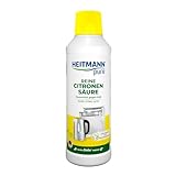 HEITMANN pure Reine Citronensäure | Flüssiger Bio-Entkalker für Küche & Bad | Effektiv gegen...