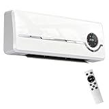 HOMCOM Heizlüfter zur Wandmontage 2000W Keramik-Wandheizung mit Ventilator, Fernbedienung, 2...