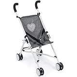 Puppenbuggy Roma, Puppenwagen, Mini-Buggy, Jeans Grau