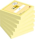 Post-it Kanariengelb, Vorteilspackung, Packung mit 5 Blöcken + 1 Gratisblock, 100 Blatt pro Block,...