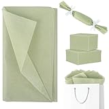 Seidenpapier, Salbeigrün, 60 Blatt, 50 x 70 cm, einfarbig, Geschenkpapier, Kunst, Seidenpapier für...