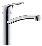 hansgrohe Focus M41 - Niederdruck Armatur Küche, 1 Stahlart, Wasserhahn Küche mit Auslaufhöhe 160...
