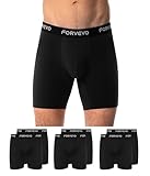 FORVEVO Boxershorts Herren Lang Bein Bauwolle 6er Pack,Atmungsaktiv Unterhosen Männer,Weiche...