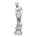 gartendekoparadies.de Massive Steinfigur Statue Venus im Bad auf Podest aus Steinguss frostfest...
