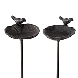 Boltze Vogeltränke Karla Vogelbad 1 Stück, 2-Fach Sortiert, 20 cm x 14 cm x 98 cm Gusseisen...