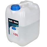 KOTARBAU® Wasserkanister 10L ohne Hahn Kunststoff Kanister für Wasser Kanister Lebensmittelecht PE...