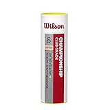 WILSON Badminton-Ball, Championship Shuttlecocks, 6-er Dose, 78 Grains, Gelb, Kunststoff/Naturkork,...