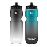 GLEKGLEK Fahrrad Trinkflasche 750ml, Geruchsfrei Sport Trinkflasche für Fitness Radfahren Wandern...
