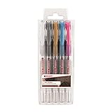 edding 2185 Gelroller - gold, silber, weiß, blau-metallic, pink-metallic - 5er Set - 0,7 mm -...