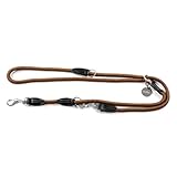 lionto Multifunktionsleine verstellbar für alle Hunde, wetterfeste Umhängeleine bis 200 cm,...