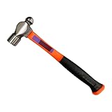 Dunnet Tools Großer Kugelhammer, Stahl, Metall, Nieten, Meißel, Werkzeug, rutschfester Gummigriff,...