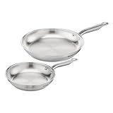 Tefal E492S2 Virtuoso 2-teiliges Pfannenset | 24 + 28 cm | hochwertiger Premium-Edelstahl |...