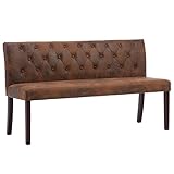 vidaXL Sitzbank mit Rückenlehne Retro-Stil Polsterbank Flurbank Bank Wartebank Wohnzimmer Flur...