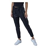 ONLY Damen Onlpoptrash Easy Coated Pant Pnt Noos Hose, Black, M/32 EU