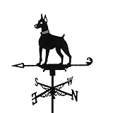 Wetterhahn, wetterfahne für garten dach metall Doberman Pinscher Weathervane, Metallwesathervane...