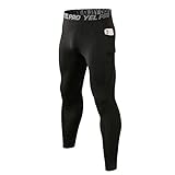 Arcweg Sport Leggings Herren Winter Laufhose mit Taschen Thermo Leggings Atmungsaktiv elastisch...