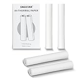 SMOCTAR Thermopapier, A4, 4 Rollen, kompatibel mit tragbaren, tintenlosen Druckern, für Reisen,...