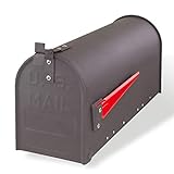 DEMA American Mailbox aus Stahl, Anthrazit