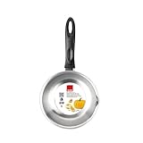 IBILI Stielkasserolle Clásica gewölbt 10 cm aus Edelstahl/Kunststoff, Silber/schwarz, 10 x 10 x 7...