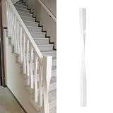 Weiße Holz-Treppengeländer – Bodenmontage, Spindel-Balustraden für Innentreppen, Geländer,...