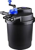 AquaOne Druckteichfilter CPF-2500 I Teichfilter für Teiche bis 6.000 Liter I Bio Teich Filter...