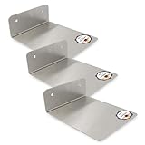 Feuerfest 123 Bücherregal 3er-Set I 12x15cm I Stilvolle Regale aus 100% rostfreiem Edelstahl I...