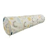 Relaxdays Spieltunnel Regenbogen, farbenfroher Krabbeltunnel, Kinder, BxD: 180 x 45 cm, Pop-up...