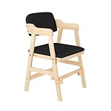 HUOLE Hochstuhl, höhenverstellbarer Lehrstuhl, Stabil & Sicher bis 70 kg Holzhochstuhl für Kinder...