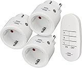 Brennenstuhl Comfort-Line Funksteckdosen-Set Mini 3+1, 3er Funkschalt-Set (Innenbereich, mit...