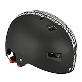 FISCHER BMX Fahrradhelm, Radhelm, Dirt Bike Helm Track, S/M, 54-58cm, schwarz weiß, TÜV geprüft