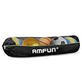 AMFUN 122x38cm Ball Tube Tasche, Balltasche für 5 Bälle, Polyester Fussballtasche Ballsäcke,...